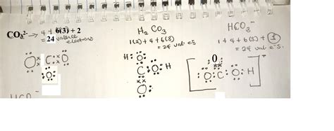 draw the lewis structure for CO2, H2CO3, HCO3-, and CO3 2-.Rank these ...