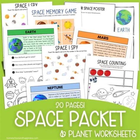 Solar System Worksheets for Kids