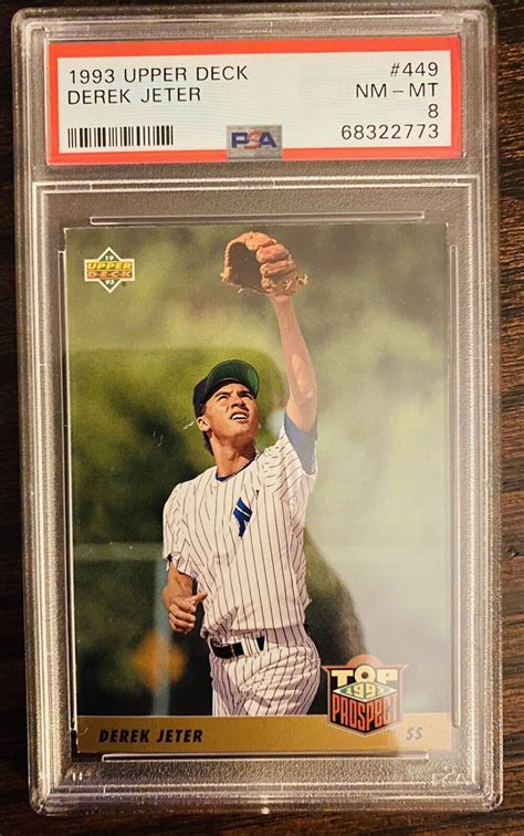 Upper Deck Derek Jeter Rookie Card Rc Psa Nm Mt New York