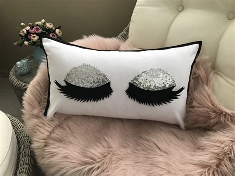 Eyelash Pillow Case Pillows Glitter Pillows Pillows Decorative