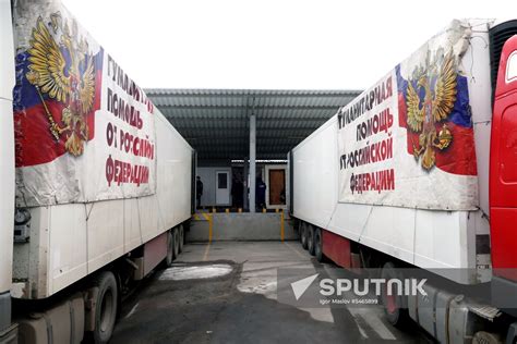 Russias Humanitarian Aid Convoy Arrives In Donetsk Sputnik Mediabank