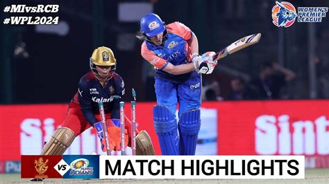 Mi Vs Rcb Eliminator Match Wpl Highlights Wpl Highlights