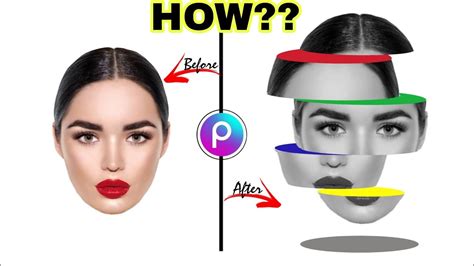 Face Slice Effect PicsArt Tutorial Sliced Head Cut Photo