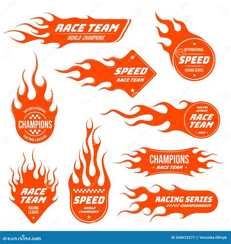 Flame Emblem. Speed Car Race Team Patch, Sport Champions Label Sticker ...