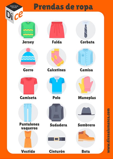 Infograf A Vocabulario De Ropa De Vestir Dice Salamanca