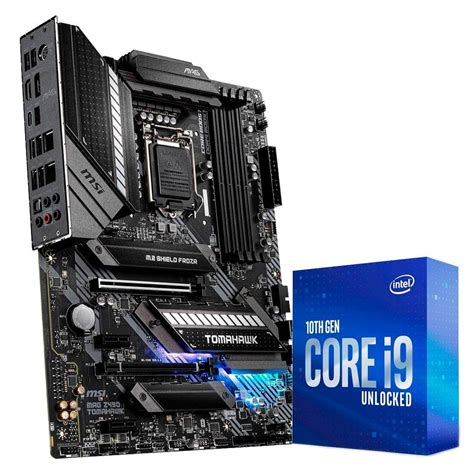 Processador Intel Core i9 10900K LGA 1200 Placa mãe MSI MAG Z490