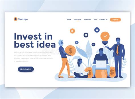 Flat Modern Design Of Wesite Template Invest In Best Idea Stock