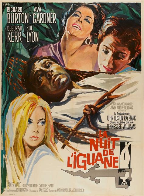 The Night Of The Iguana 1964 Director John Huston Novel Tennessee Williams Carteles