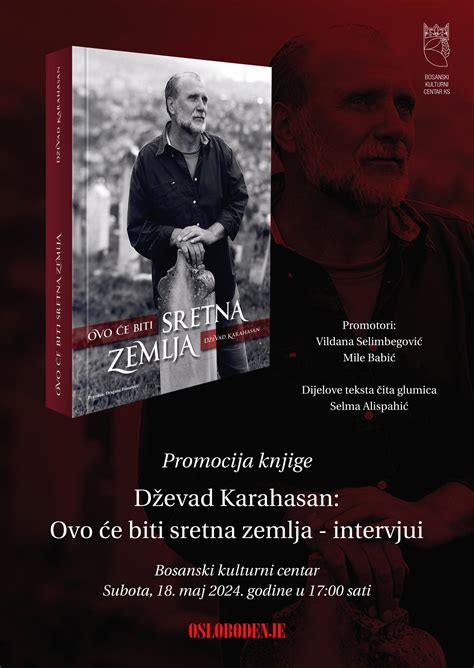 Promocija knjige Dževada Karahasana Ovo će biti sretna zemlja