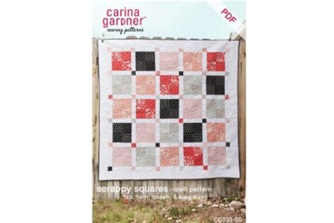 Scrappy Squares Quilt Graphic By Carina2 · Creative Fabrica Quilt Sewing Patterns Square