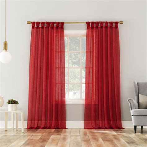 Hokku Designs Ghengis Holiday Twist Tab Sheer Tab Top Curtain Panel And Reviews Wayfair