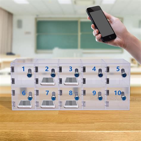 Buy Anqidi Clear Acrylic Cell Phone Locker Box Slots Wall Mounted