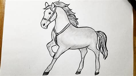 How To Draw A Horse Easy Step By Step Easy Horse Drawing Youtube