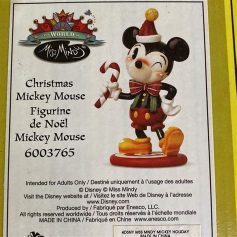 Enesco Holiday Enesco The World Of Miss Mindy Christmas Mickey