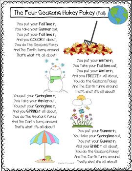 Four Seasons Hokey Pokey By Create It Forward Tpt