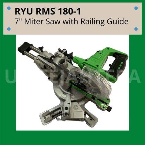 Jual Ryu RMS 180 1 Sliding Miter Saw 7 With Railing Guide Potong