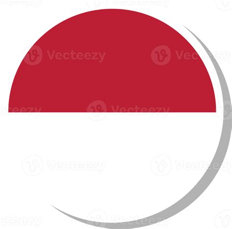 Indonesia Flag Circle Shape Flag Icon Png