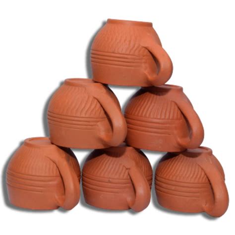 Buy Uwel Terracotta Real Mitti Unglazed Clay Mud Tea Cup Set Of