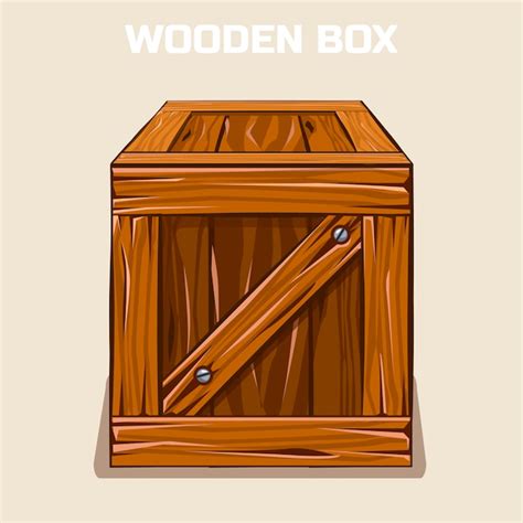 Caja De Madera Cliparts Elemento Del Juego Vector Premium