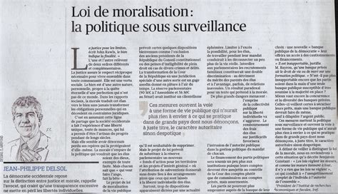 Loi De Moralisation La Politique Sous Surveillance IREF Europe FR