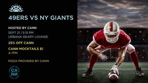 49ers vs NY Giants – Urbana Cannabis Dispensary & Lounge, San Francisco, CA