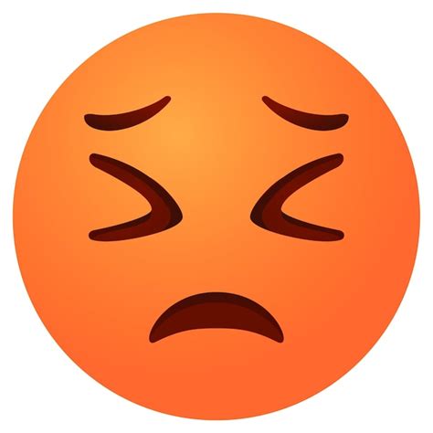 Premium Vector Emoji Embarrassed Face Vector Illustration