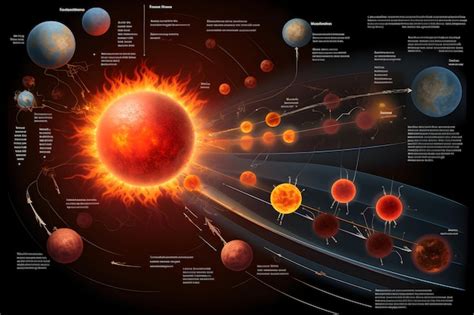 Detailed Annotated Diagram Of Nuclear Fusion Process In The Suns Core