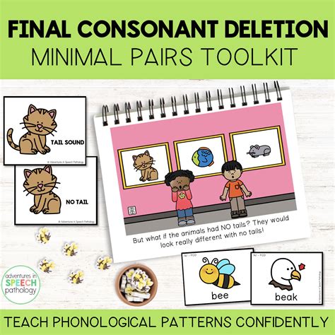 Final Consonant Deletion Minimal Pairs Cards