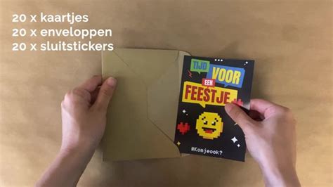 Uitnodiging Kinderfeestje Enveloppen Sluitstickers Stuks