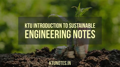 Introduction To Sustainable Engineering Notes