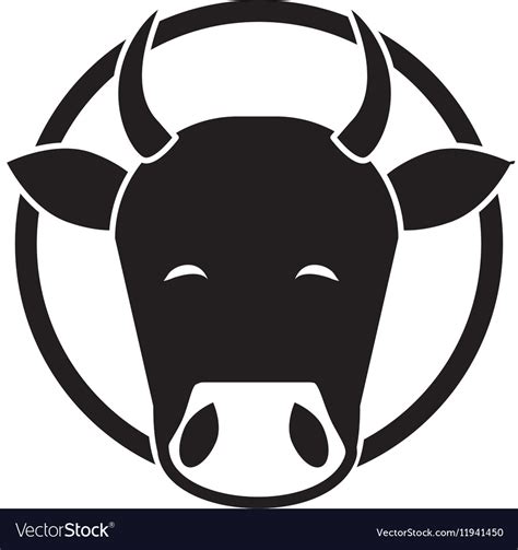 Indian Cow Head Royalty Free Vector Image Vectorstock