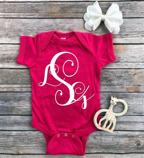 Personalized Baby Clothes Toddler Shirt Initials Cute Shirt Newborn