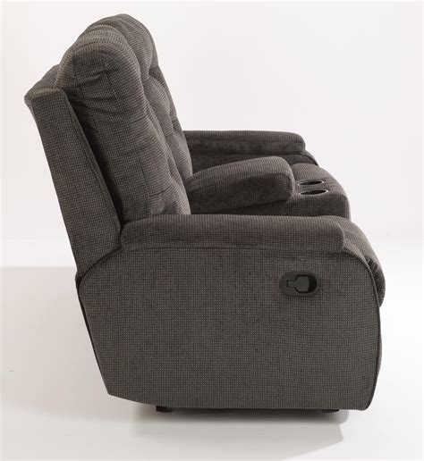 Flexsteel Kerrie Reclining Loveseat with Cupholder and Storage Console ...