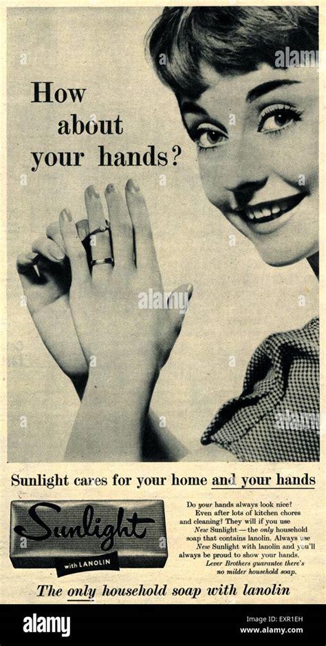 1950s UK Sunlight Soap Magazine Advert Stock Photo Alamy