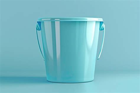 Realistic Plastic Bucket Mock Up Template Premium AI Generated Image