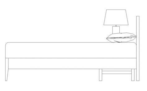 Detail of bed furniture CAD blocks layout file in autocad format - Cadbull