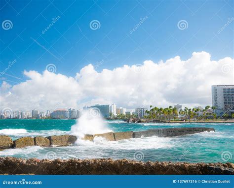 The Atlantic Ocean And Waves On A Beautiful Hot Sunny And Windy Day