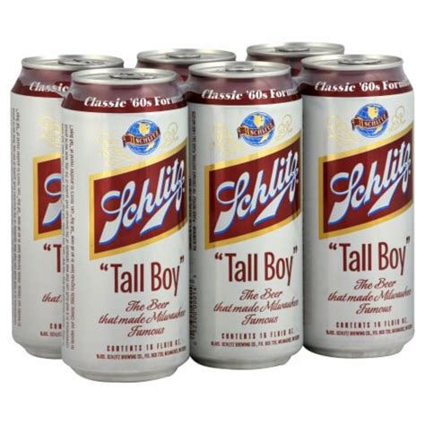 Schlit Tall Boy Beer, 6 cans / 16 fl oz - Pick ‘n Save