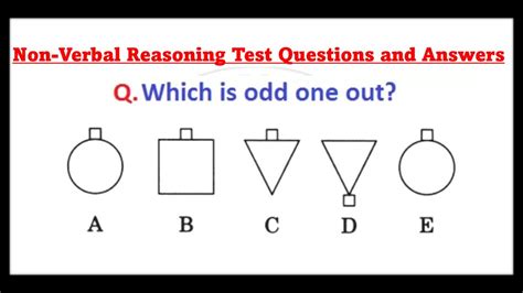 Non Verbal Intelligence Reasoning Test Questions With Answers Iq