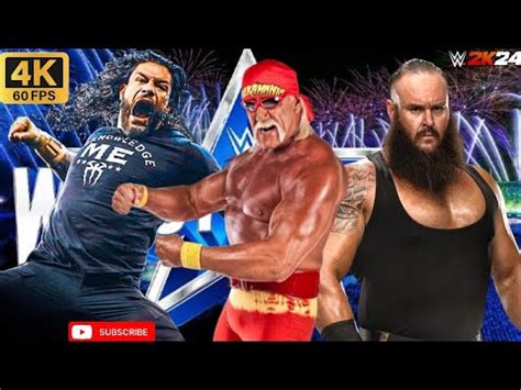 WWE 2K23 Hulk Hogan Roman Reigns Braun Strowman Full Match YouTube