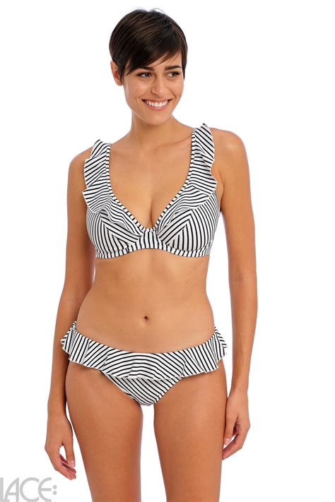 Lace Freya Swim Jewel Cove Bikini Tai Trusse Stripe Black Lace Dk