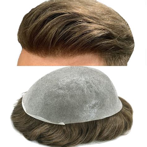 Face Miracle Toupee For Men Ultra Thin Pu Skin Men Hairpiece 0 04mm Thin Poly Mens