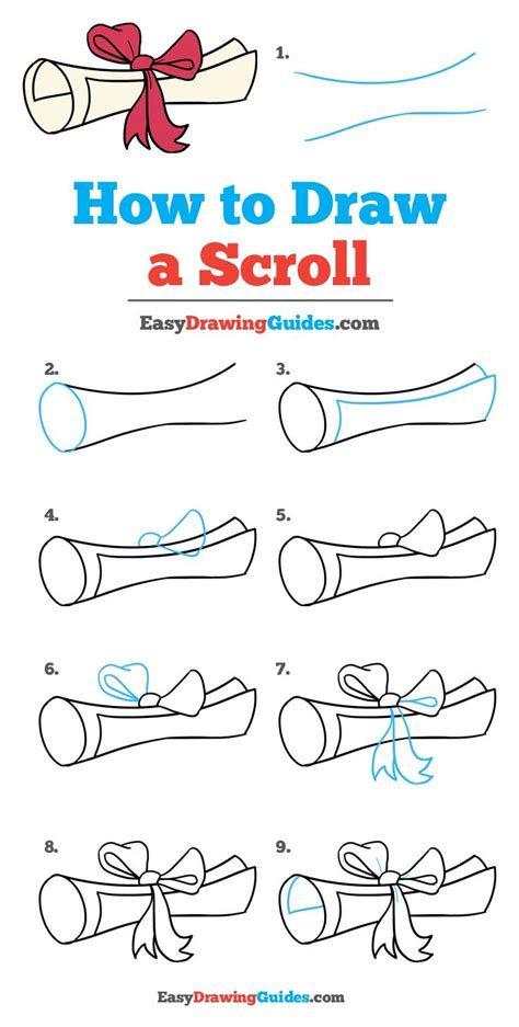 How To Draw A Scroll Really Easy Drawing Tutorial Drawing Tutorial