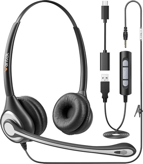 Wantek Headsets F With Microphone Noise Canceling And Cable Usb