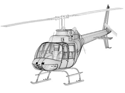 Drawing of Helicopter Structure Stock Illustration - Illustration of ...