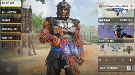 Mythic Pk Mk2 With The Blistering Magma Camo Is Perfectly Matched With The Firebreak Skin In