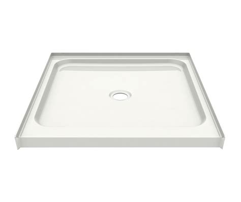 Spl Acrylx Alcove Center Drain Shower Base In White Shower Base