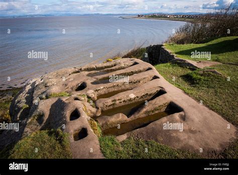 St Patricks Chapel Heysham Lancashire Rock Cut Graves Morecambe Hi Res