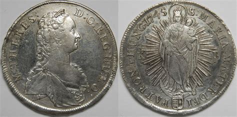 Hungary AR Thaler 1745 Maria Theresia XF MA Shops