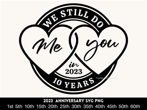 Wedding Anniversary Svg Png We Still Do St Th Th Etsy